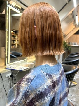 ロンド 表参道店(Lond) ボブ切りっぱなしボブ ダブルカラー ケアブリーチ
