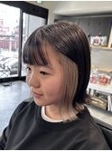 #noi_style 外はねボブ×グレージュイヤリング