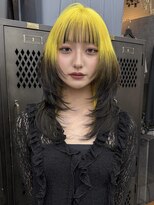 クペウ ローウェン(cope'u ROWEN)&nbsp;渋谷/ウルフカット レイヤー デザインカラー ルーツカラー