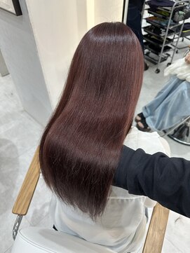 ジーナ 吉塚(Zina) 艶髪 レッドブラウン【福田れん】吉塚美容室 暖色 髪質改善