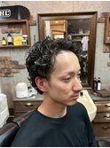 MEN’S HAIR/サーフカール/刈り上げセンターパート/印西