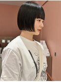 切りっぱなしボブ/朝がラクになる〇髪質改善ストレート
