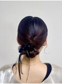 お呼ばれヘア/参列ヘア/恵比寿結婚式/ゆるふあシニヨン
