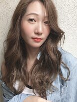 チョビー(Chobii)&nbsp;表参道 グレージュカラー デジタルパーマ ロングヘア 栗原/64