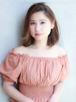 メロリッチ(MELLORICH)&nbsp;グレージュカラーくせ毛風カールモテ髪ミディ【MELLORICH 熊本】