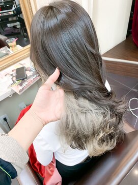 ミシェリー(misherry) 20代30代40代 ハイライト イヤリングカラー 小顔 インナーカラー