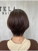 首に沿う様なくびれショートボブ♪【TELA HAIR南行徳】