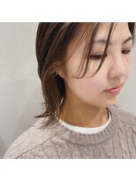 フェンヘアーアイス 中目黒(Fen.hair ici)&nbsp;ブリーチ無し　インナーカラー　ミディアムヘア