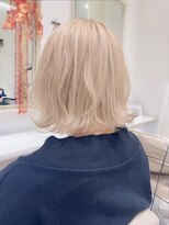 アブニール 柏の葉店(AVENIR) ☆ミディアム×ミルクティーベージュ☆髪質改善／カラー/