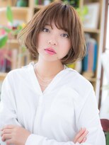 カバーヘア ブリス 志木南口駅前店(COVER HAIR bliss)&nbsp;斜めバング大人ガーリーくせ毛風ミニボブa志木20代30代40代