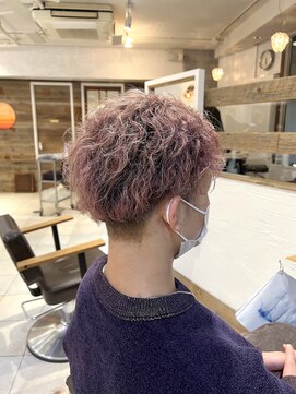 センスヘア(SENSE Hair) ピンクベージュ×ツイストスパイラルパーマ