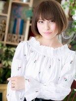 カバーヘア ブリス 大宮西口(COVER HAIR bliss)&nbsp;ナチュラルアッシュ小顔斜めバング韓国風ボブh3大宮20代30代40代