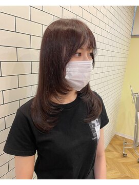 アリスバイブランニューリブ 難波店(ALICE by Brandnew×LIV) 韓国ヘアラベンダーブラウンレイヤーカット難波