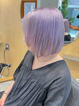 スタン 渋谷(Stam) ラベンダーハイトーンボブレイヤーロングケアブリーチ渋谷駅