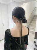 タイトめシニヨン/ヘアアレンジ／ヘアセット/お呼ばれヘア