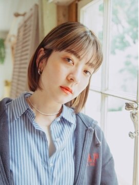 エーバイフー 江坂店(A BY WHO) A BY WHO 江坂/重めボブ/デザインカラー