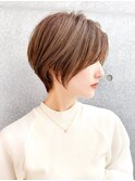 ショートヘア/ショートカット/前髪なし/30代40代50代/表参道