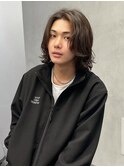 渋谷メンズボブ緩めスパイラルパーマメンズミディアムfifth