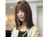 【高発色】透明感カラー＋超音波Tr ￥7700