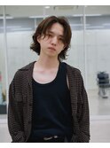 メンズボブメンズミディアムパーマスパイラルパーマルーズパーマ
