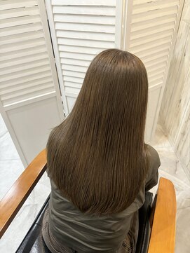 ルピナス(Lupine.) 【Honoka】 bleachなしWカラー♪オリーブベージュ