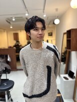 アンド グラフ(& Graph.)&nbsp;ルーズパーマシャドウパーマセンターパートメンズカット