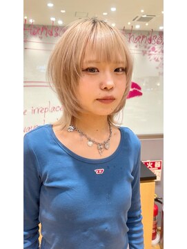 サラ ビューティ サイト 春日(SARA Beauty sight) 【松尾が作る】【福岡春日】【レイヤー】ミディアムウルフ