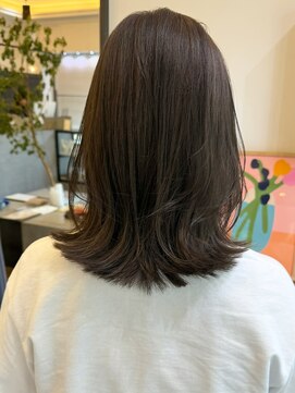ヘアーアイスカルテット(HAIR ICI QUARTET) ブリーチなしカラー◎グレージュ夏カラーミディアムレイヤー