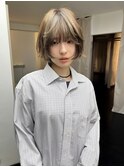 顔周りレイヤー　バングカット　ミニボブ　レイヤーボブ