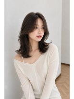バグズ ヘアデザイン 桔梗が丘店(Baguz HAIR DESIGN) 韓国風レイヤーくびれミディ顔周り小顔透明感ダークグレージュ