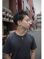 ディスデイバイネルケ 立川(Thisday by nelke)&nbsp;立川メンズパーマ束感スパイキーショートツーブロック黒髪