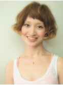 「小顔効果アップなリップラインボブ」