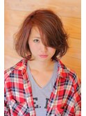 ラフさと甘さが可愛い☆小顔ボブ