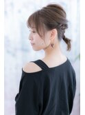 おくれ毛＆ねじりくるりんぱ＊大人ガーリーヘアアレンジb