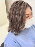 白髪ぼかしハイライト