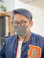 リッカ(RICCA)&nbsp;【ハイトーンカラー】ホワイトブロンド×ライトブルーフリンジ♪