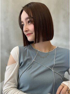 ロンドルーチェ 心斎橋(Lond luce) ダークアッシュ/ミディアムレイヤーカット［髪質改善/縮毛矯正］