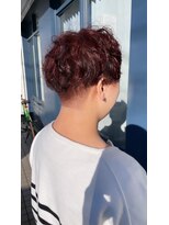 アイデザイン(I design) ハイライトレッド　マッシュショート