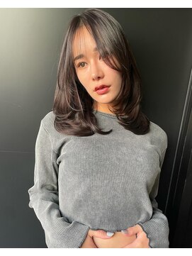ブルックス 【ハイライト バレイヤージュ ロングレイヤー 顔周りレイヤー】
