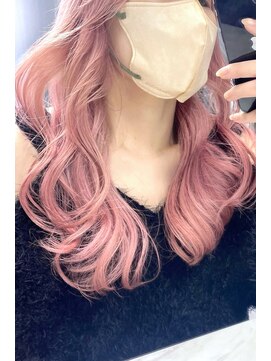 リアオオサカ テラス 梅田(Ria OSAKA terrace) 外国人風ピンクカラー 【韓国ヘア 大阪 梅田】