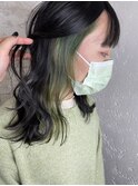 イヤリングカラーグリーンカラーシアーカラー成増