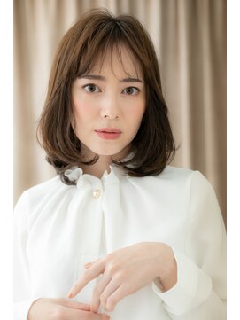 カバーヘアアンドスパ ブリス 浦和(COVER HAIR&SPA bliss) ミルクティーベージュ毛先パーマヘルシースタイルY浦和30代40代