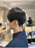アッシュブラックマッシュパーマ韓国マッシュダークアッシュ
