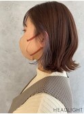 くびれ外ハネミディ×イヤリングカラーミニウルフデジタルパーマ