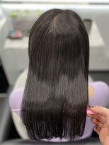 ピリオド 赤坂(Period.) セミロングヘアーアッシュブラウンカラー髪質改善　赤坂見附