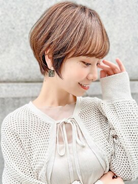 ロンド ロワール 門前仲町(Lond Loire) くびれヘアハイライトカラーアプリコットオレンジ門前仲町0801