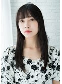 黒髪ロングレイヤーストレート