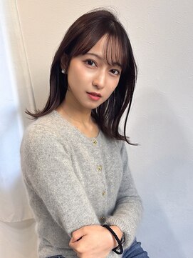 アンニュ(annuy) 外ハネ 顔周りカット 20代 グレージュ 透明感カラー 髪質改善