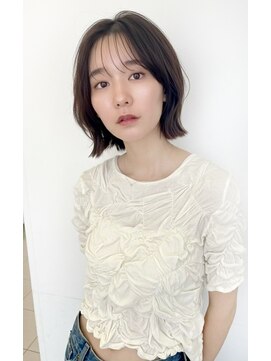 エールバイボヌール(Ere by Bonheur) 【西梅田堂島】大人可愛いシースルーバング外ハネスタイル