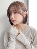 アグノス 青山(Agnos) ココアベージュグラゲヘアーくびれ小顔オリーブグレー